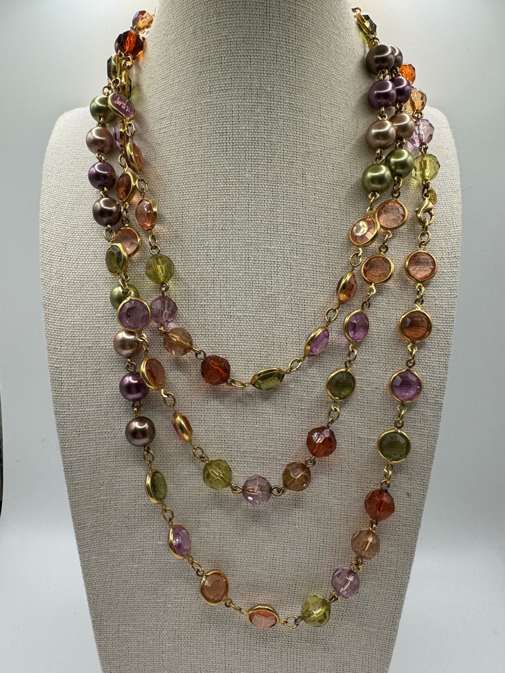 Premier Designs Crown “Hawaii Sunset” Opera Length Necklace